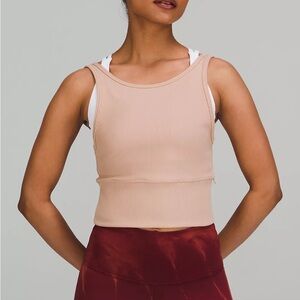 Lululemon Power Pivot Ribbed Tank Top in White